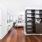 bedroom and closet on wood-style flooring